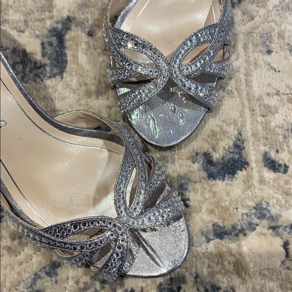 Caparros Silver Lame Heirloom Heels - Picture 3 of 10